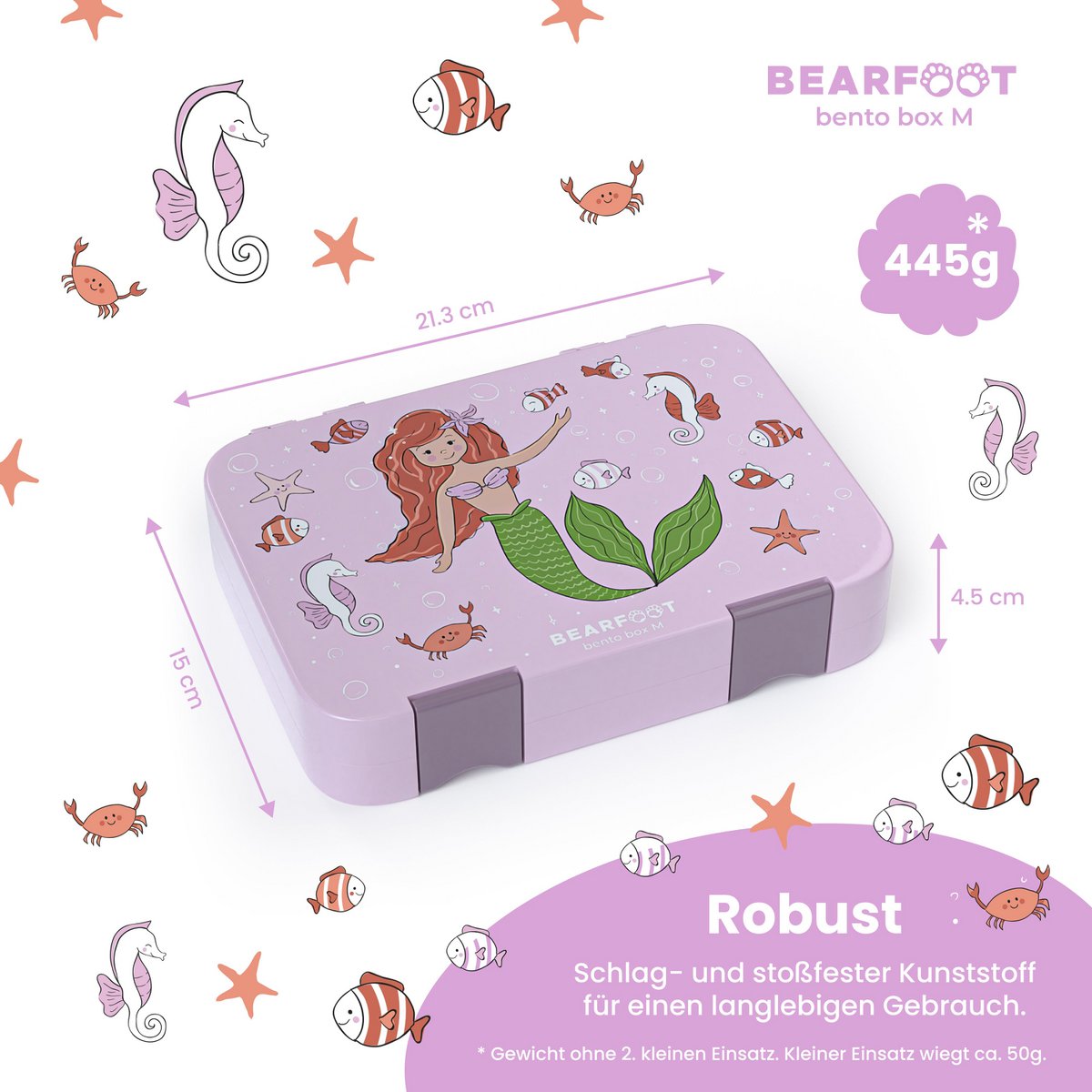 Kinder Brotdose Bento Box – Meerjungfrau