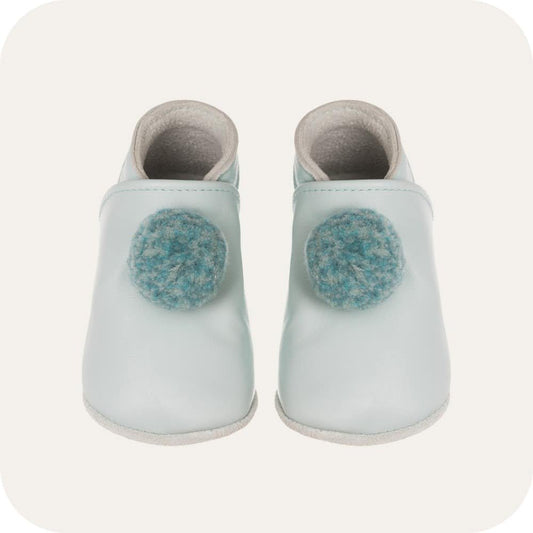 SKY BLUE Babyhausschuhe mit Pompons