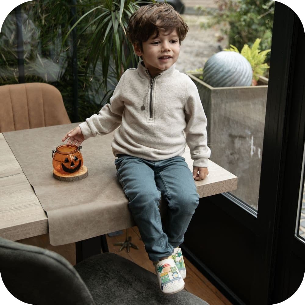 PETIT TRAIN Babyhausschuhe aus weichem Leder