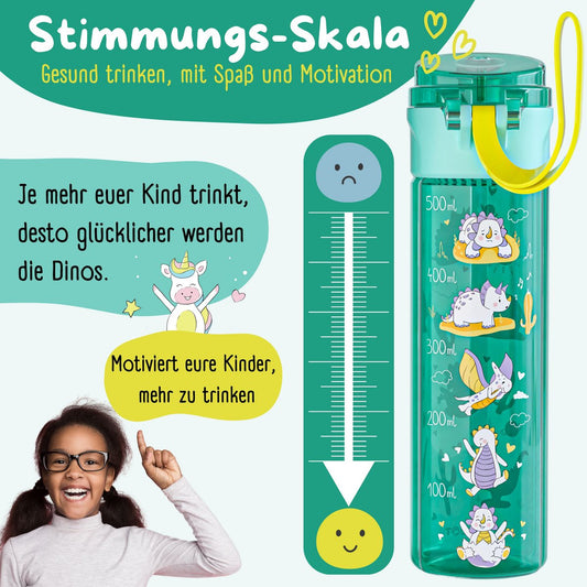 Kinder Trinkflasche 500 ml – Dinos Mint