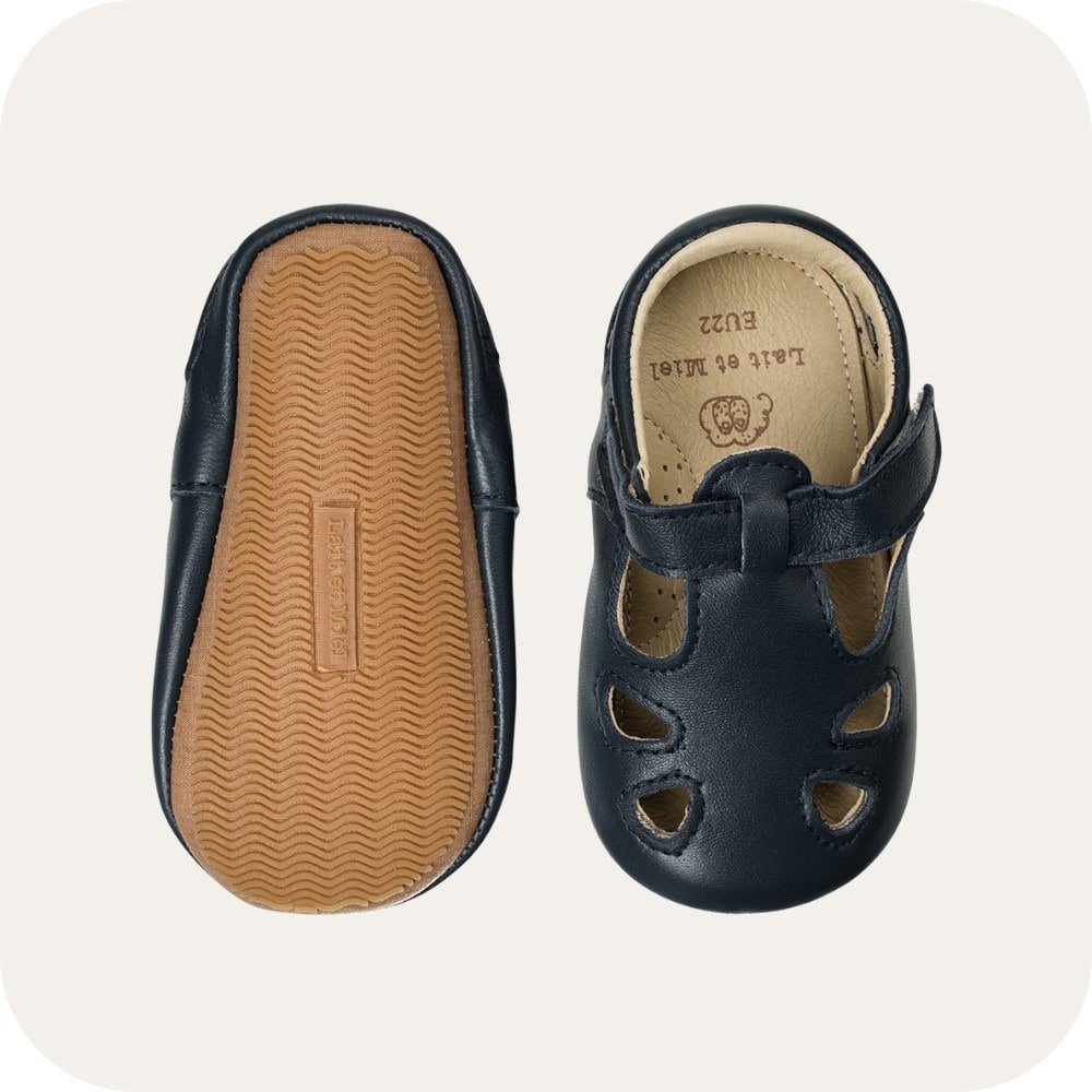 ARCHIE Babyschuhe aus weichem Leder (blau)