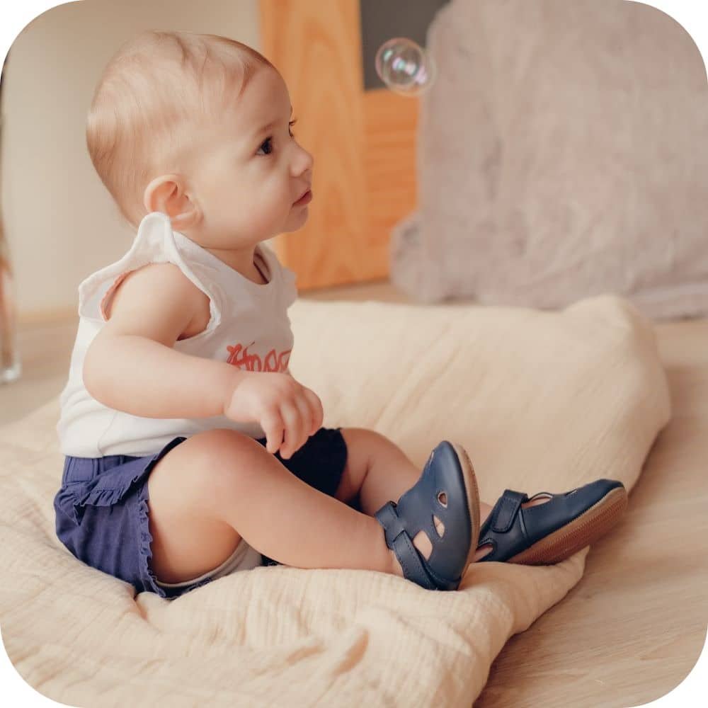 ARCHIE Babyschuhe aus weichem Leder (blau)