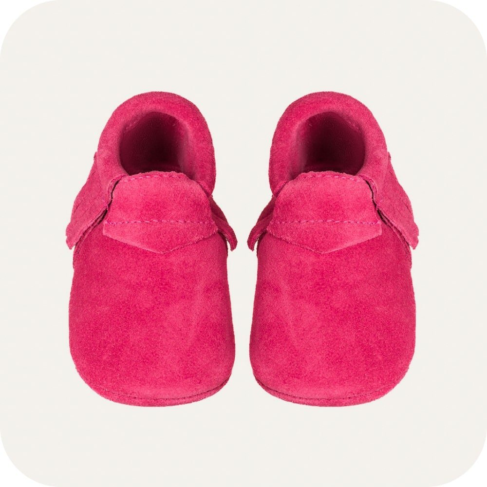 ROSE Baby-Mokassin-Hausschuhe aus Wildleder