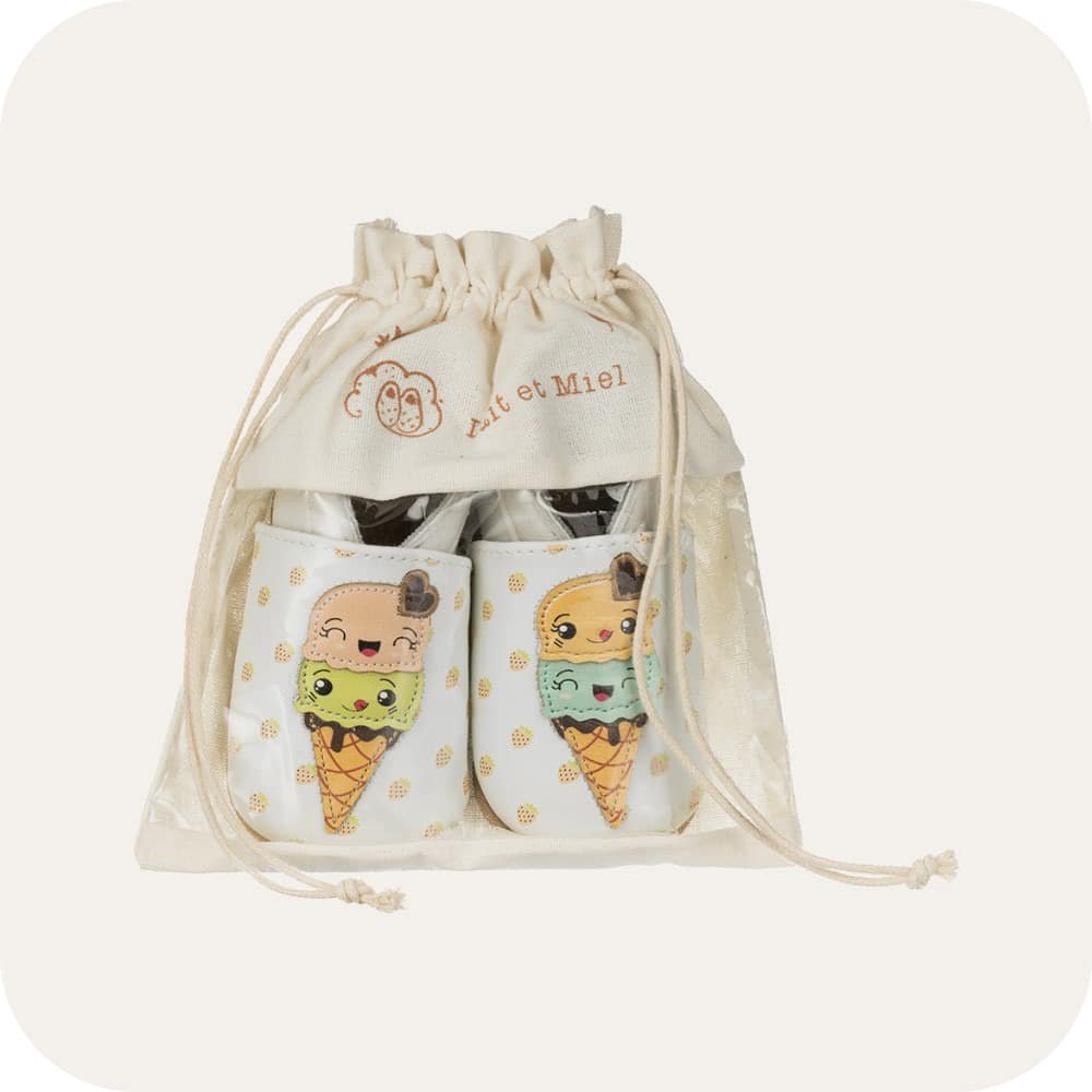 ICE CREAM Babyhausschuhe aus weichem Leder