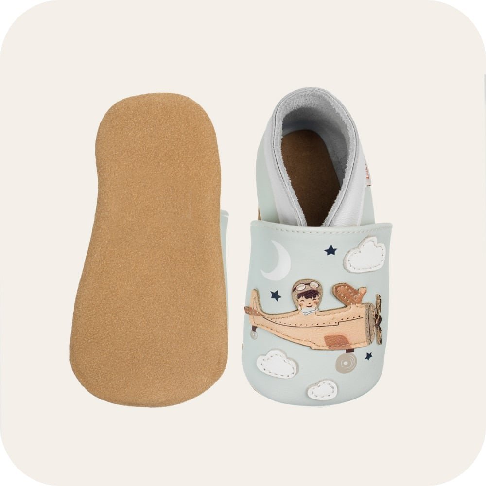 AVIATOR Babyhausschuhe aus weichem Leder