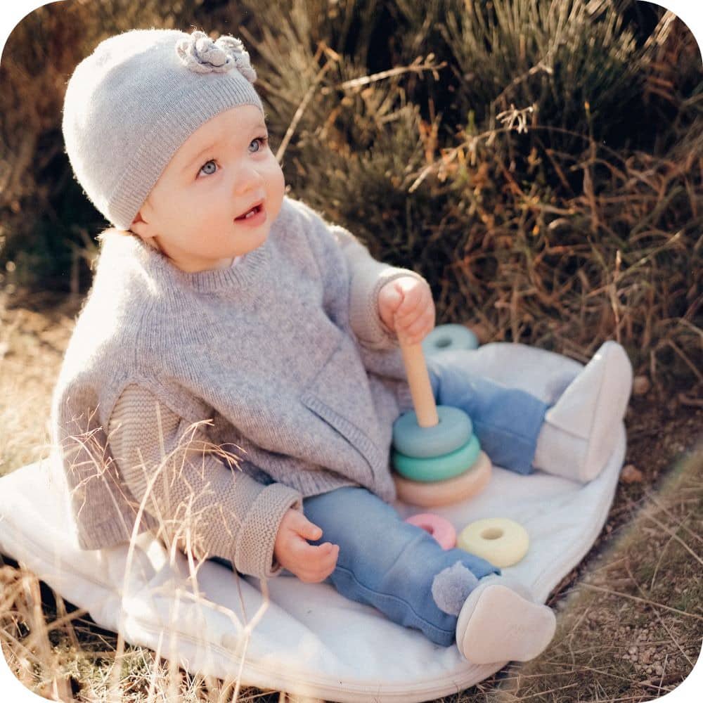 GREY Babyschuhe mit Pompons