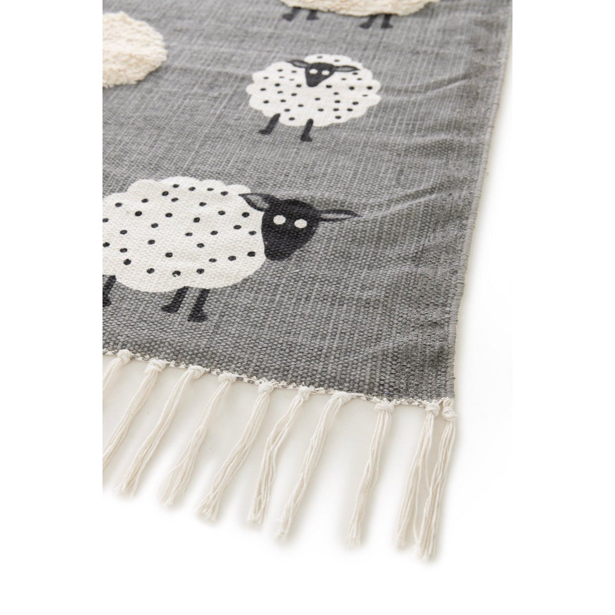 LITTLE SHEEP Kinderteppich aus Baumwolle