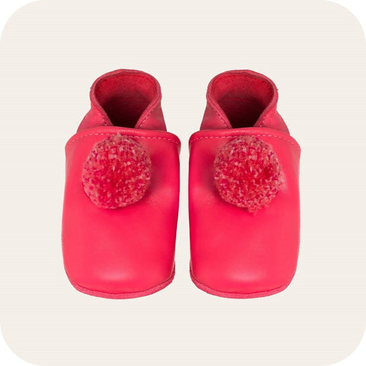 FUCHSIA Babyhausschuhe mit Pompons
