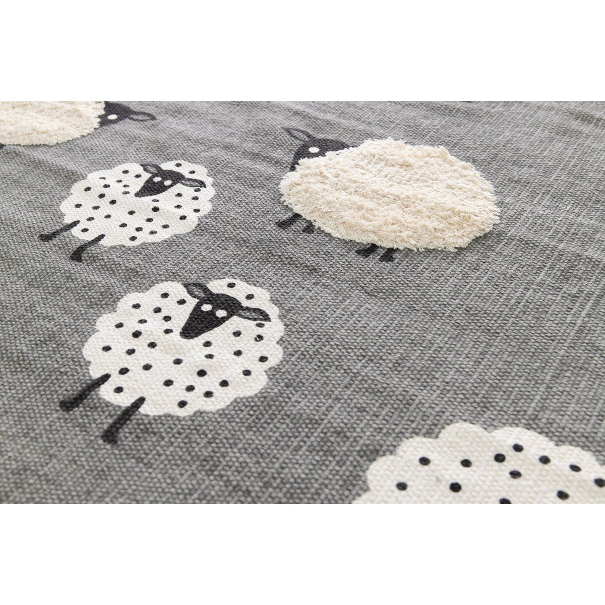 LITTLE SHEEP Kinderteppich aus Baumwolle