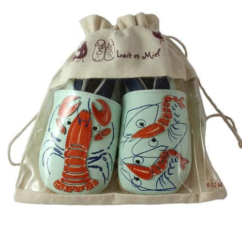 CRAB Babyhausschuhe aus weichem Leder