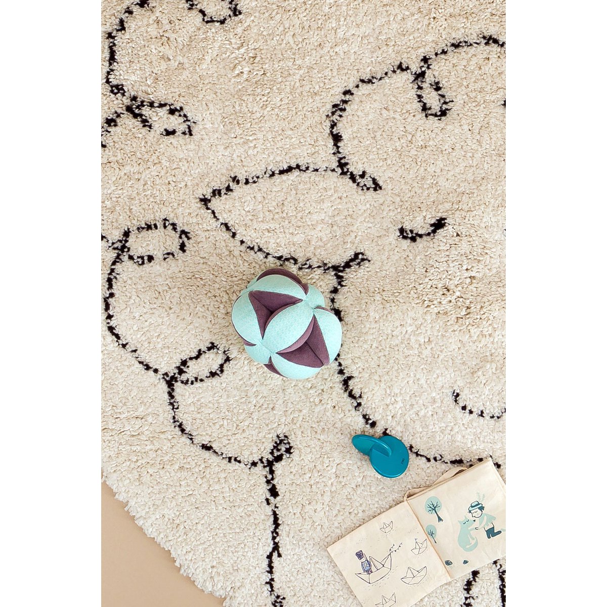 PETIT MOUTON runder Kinderteppich