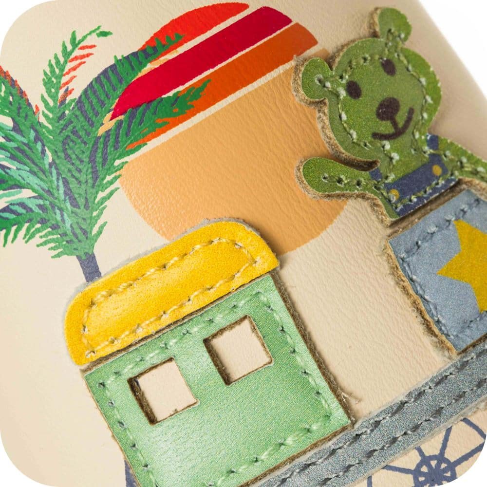 PETIT TRAIN Babyhausschuhe aus weichem Leder