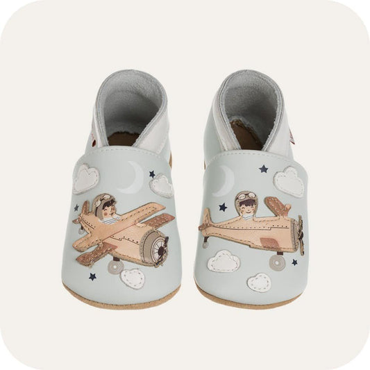 AVIATOR Babyhausschuhe aus weichem Leder