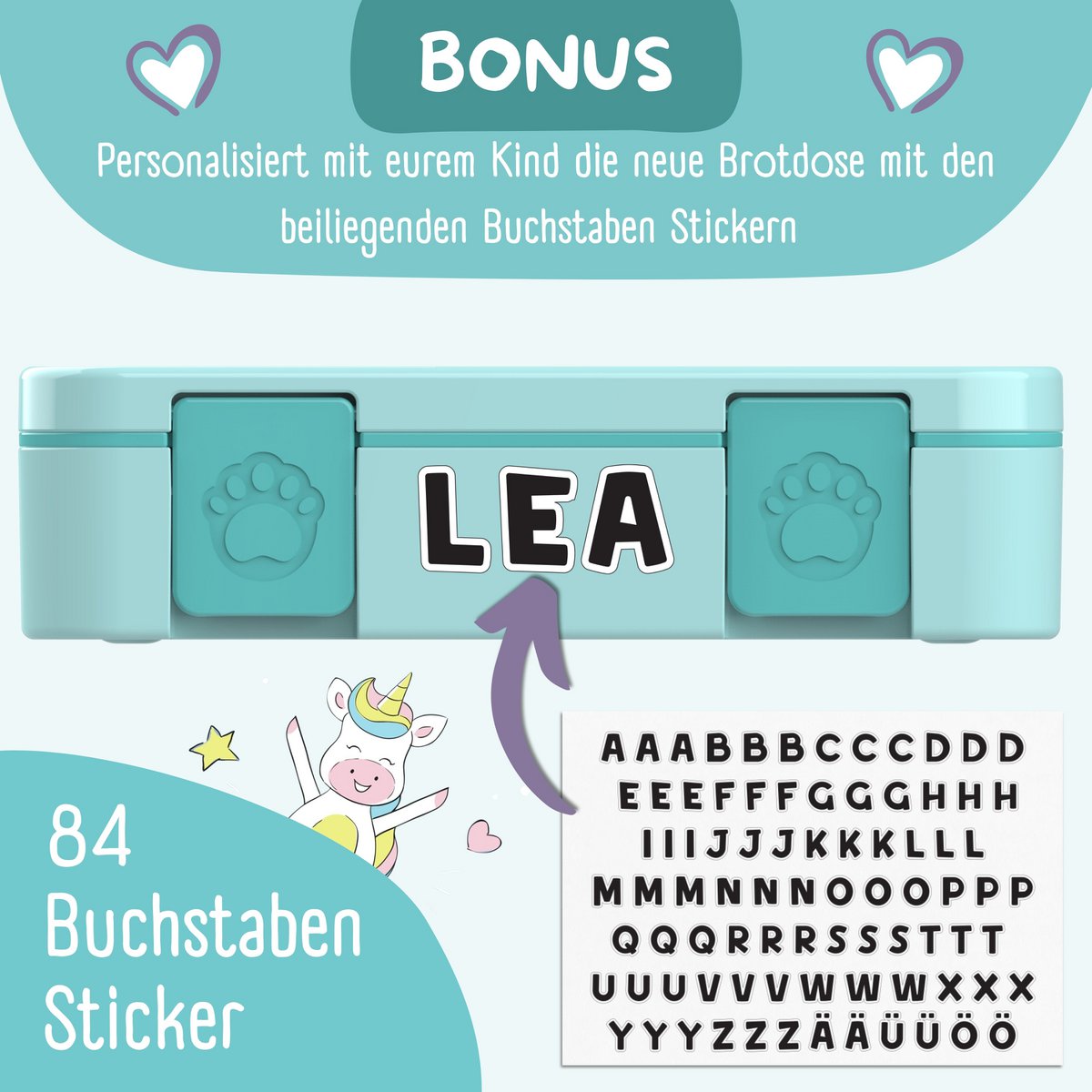 COMPACT Kinder Brotdose Bento Box - Delfin