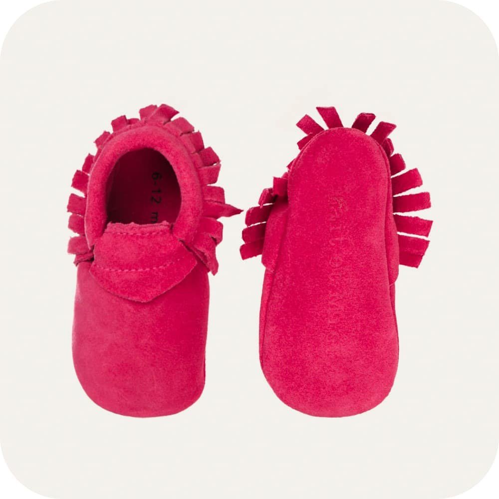 ROSE Baby-Mokassin-Hausschuhe aus Wildleder