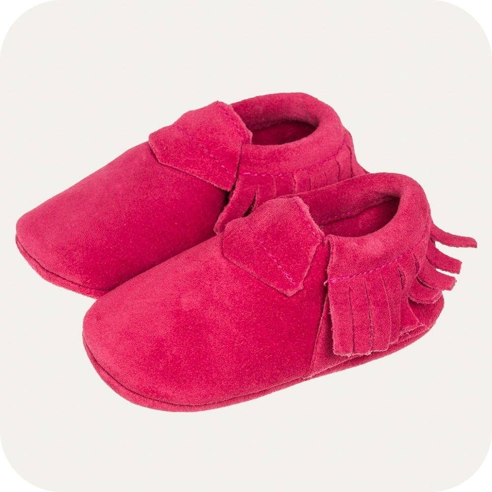 ROSE Baby-Mokassin-Hausschuhe aus Wildleder