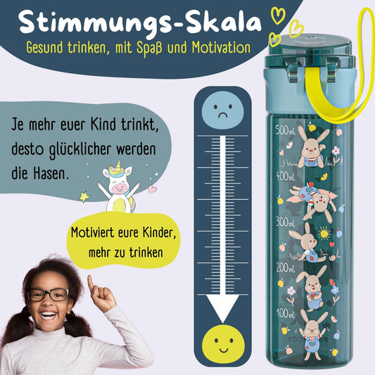Kinder Trinkflasche 500 ml – Hase & Feuerwehr