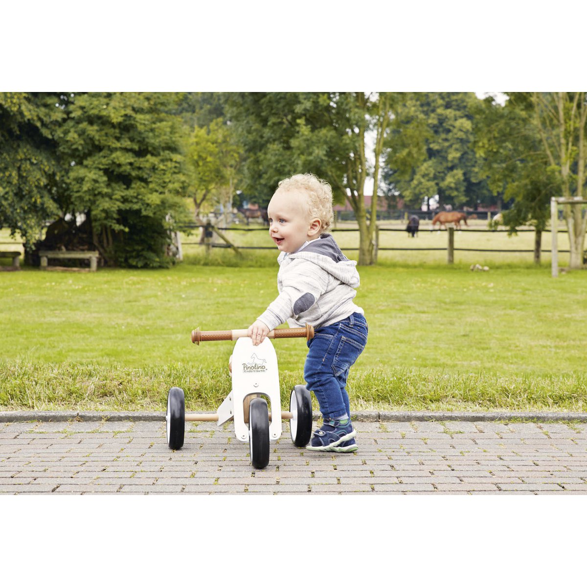 CHARLIE Mini-Dreirad (weiß/ natur)