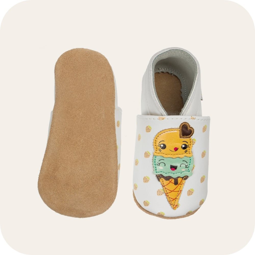 ICE CREAM Babyhausschuhe aus weichem Leder