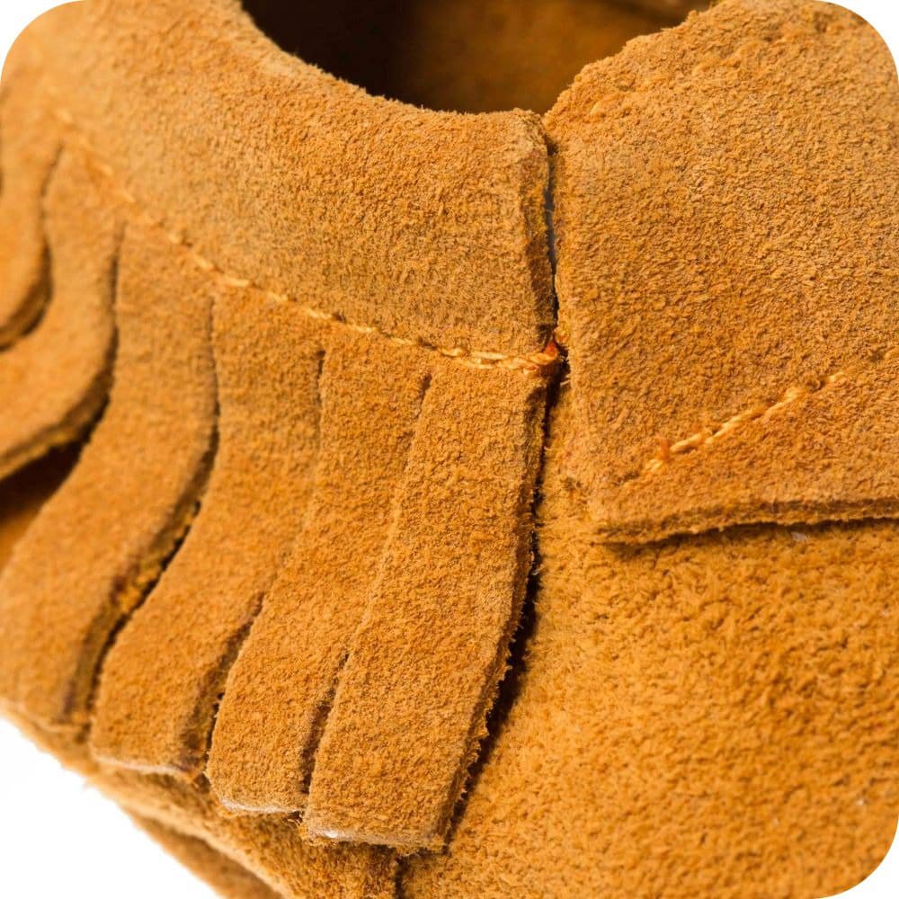 DARK CAMEL Baby-Mokassin-Hausschuhe aus Wildleder