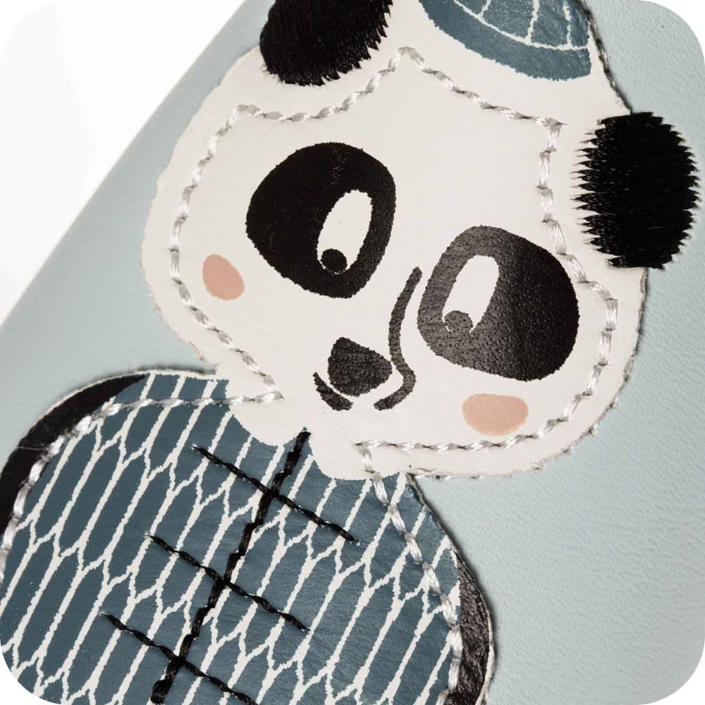 PANDA Babyhausschuhe aus weichem Leder