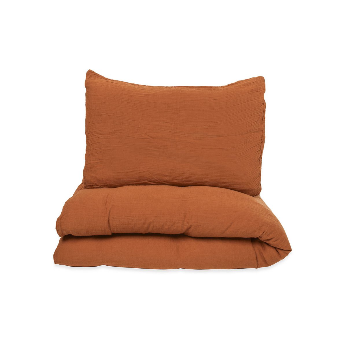 Musselin-Bettbezug-Set (rot) - 2-teilig