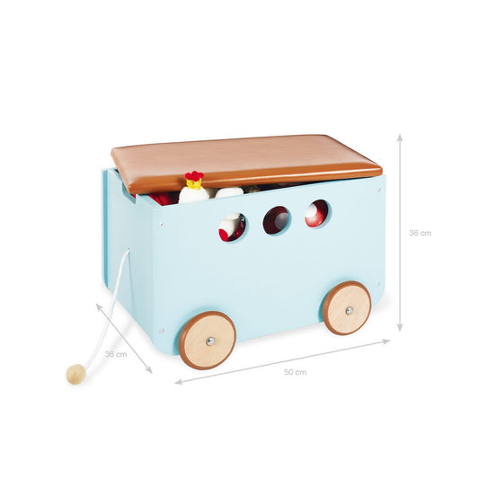JIM Spielzeugkiste auf Rädern (mint)