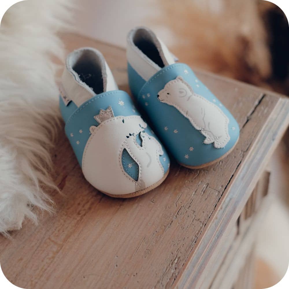 BEAR Babyhausschuhe aus weichem Leder