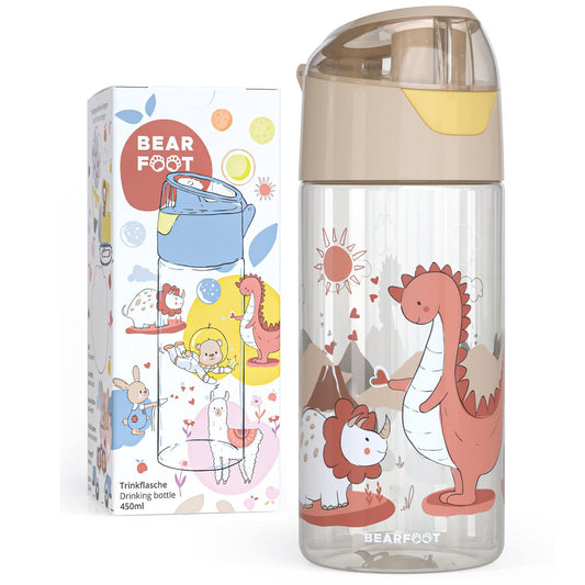 Kinder Trinkflasche Tritan – Wasserflasche Dinos | 450 ml