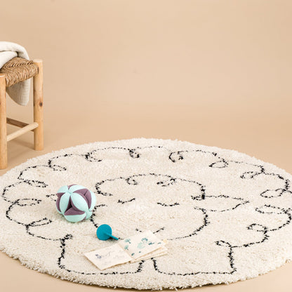 PETIT MOUTON runder Kinderteppich