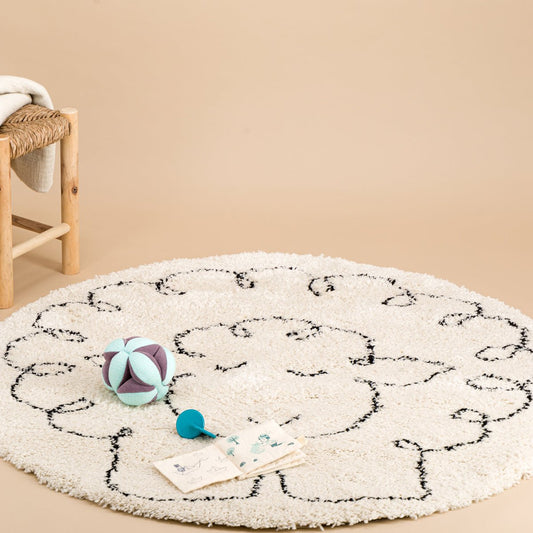 PETIT MOUTON runder Kinderteppich