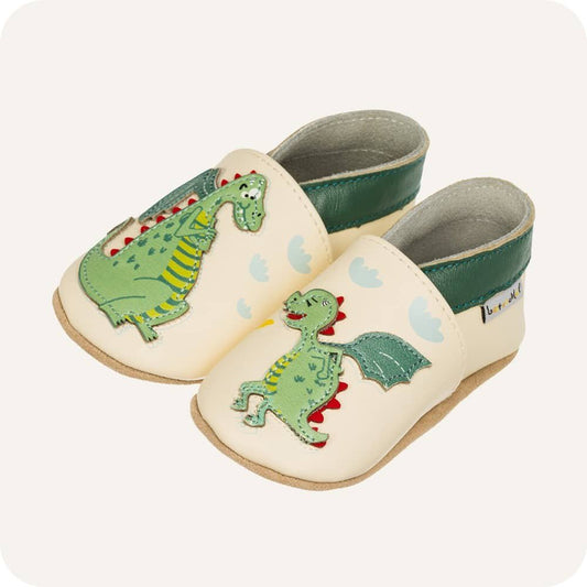 DRAGON Babyhausschuhe aus weichem Leder