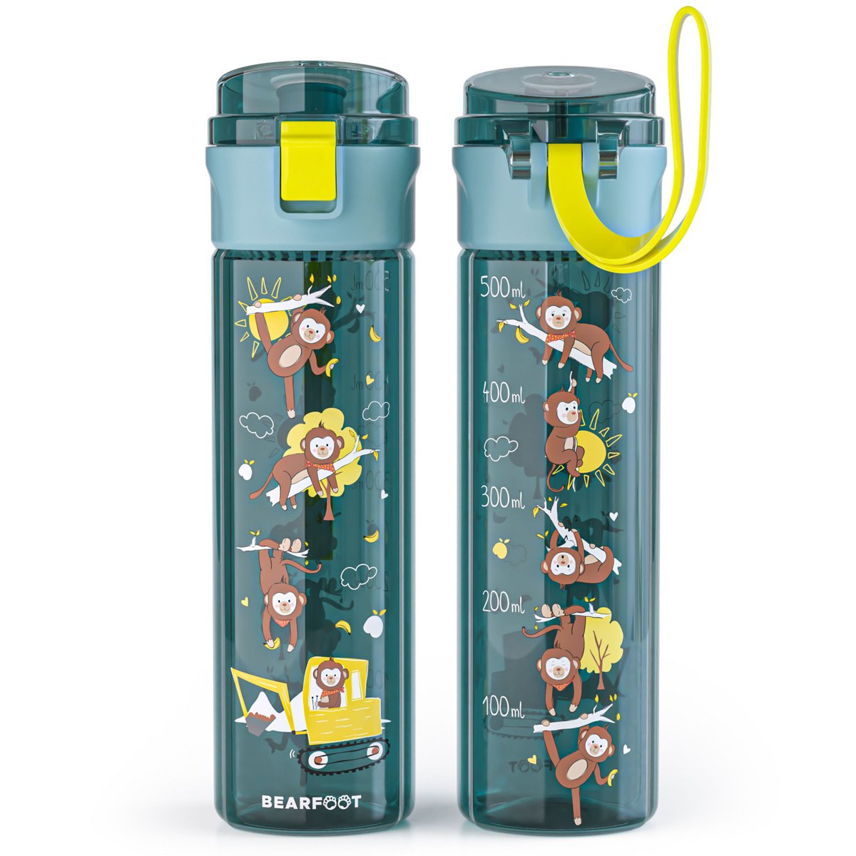 Kinder Trinkflasche 500 ml – Affe & Bagger