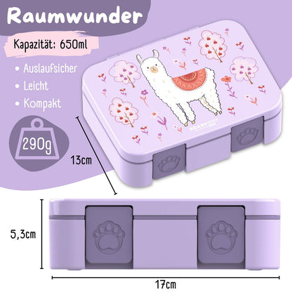 COMPACT Kinder Brotdose Bento Box - Lama