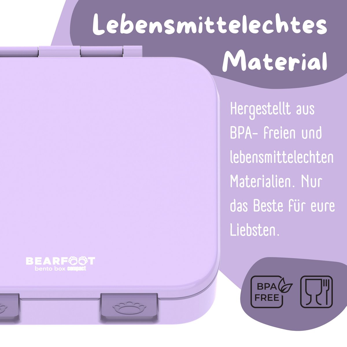 COMPACT Kinder Brotdose Bento Box - lila