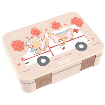 COMPACT Kinder Brotdose Bento Box - Krankenwagen & Elefant