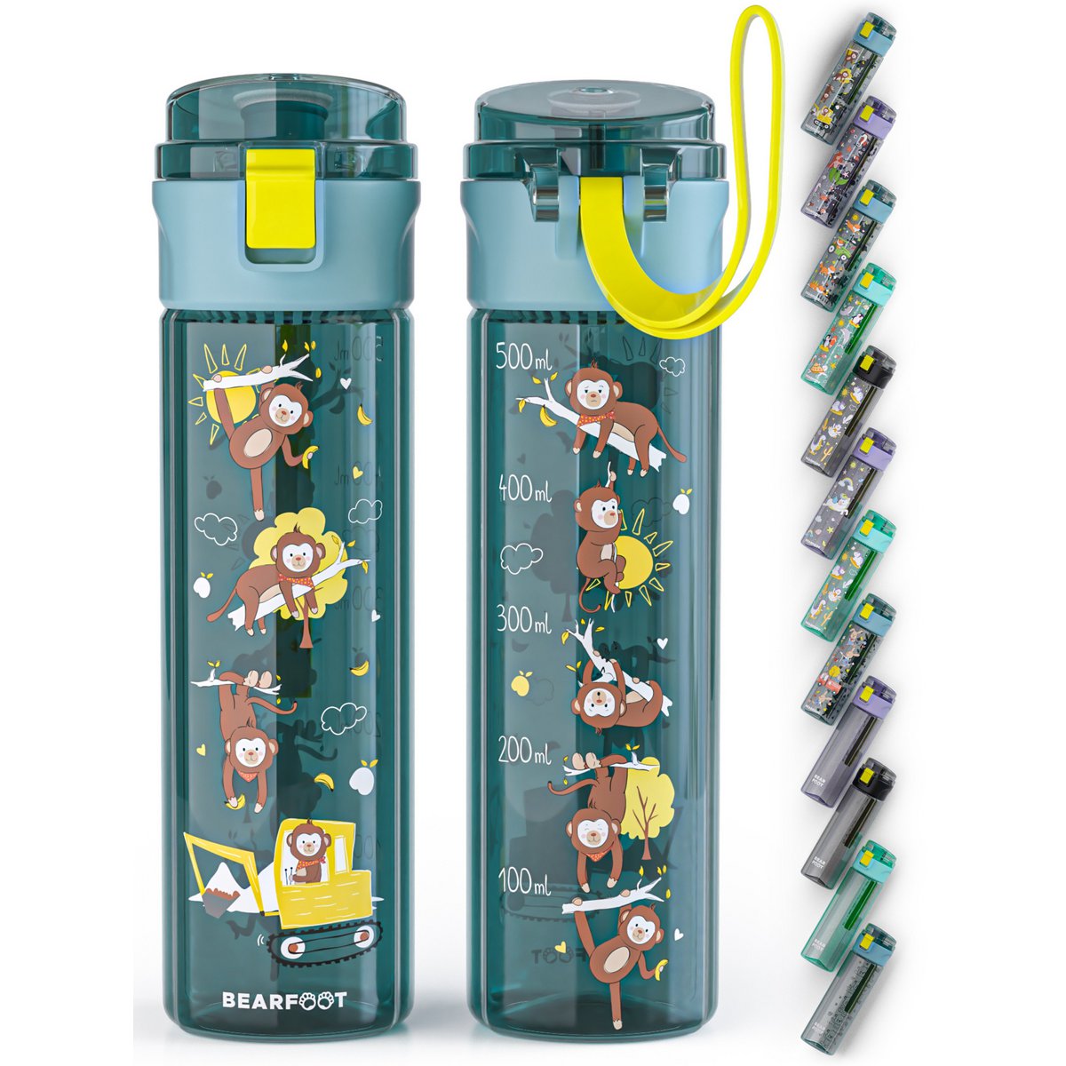 Kinder Trinkflasche 500 ml – Affe & Bagger