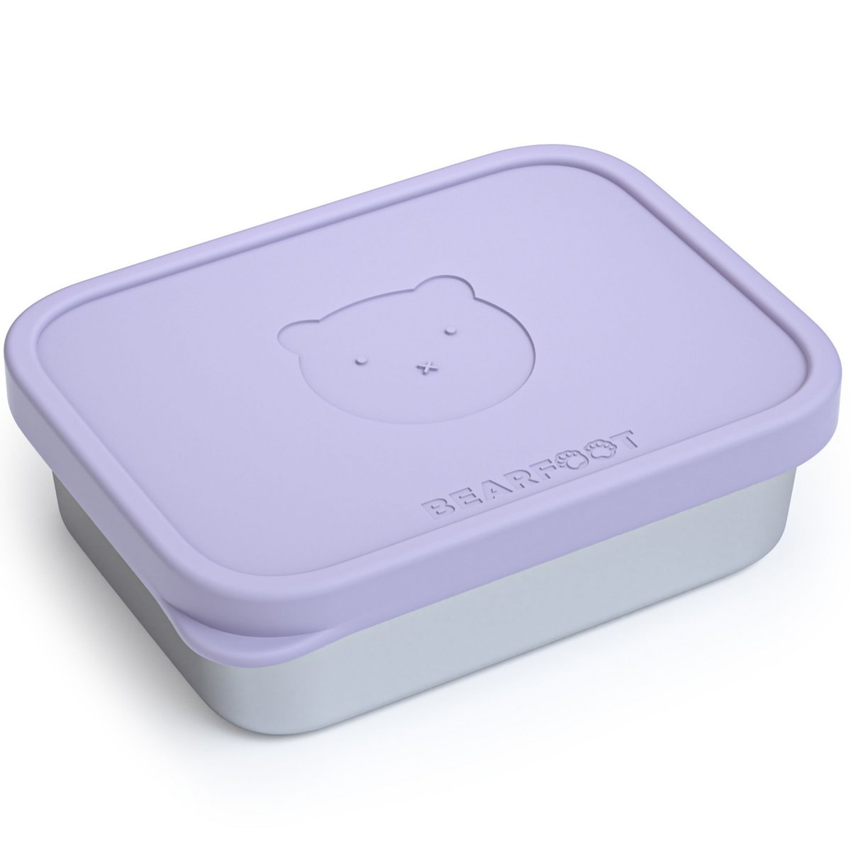 Kinder Brotdose Edelstahl mit Silikoneinsatz - Lavendel