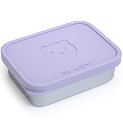 Kinder Brotdose Edelstahl mit Silikoneinsatz - Lavendel