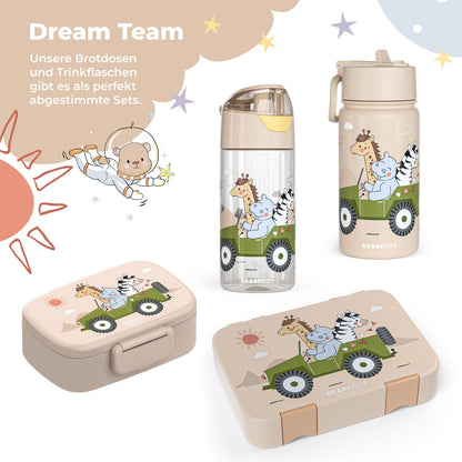 Kinder Trinkflasche Tritan – Wasserflasche Safari | 450 ml