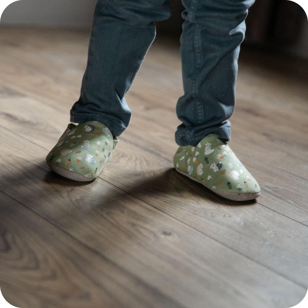 PETIT GRIS Babyhausschuhe aus Baumwolle