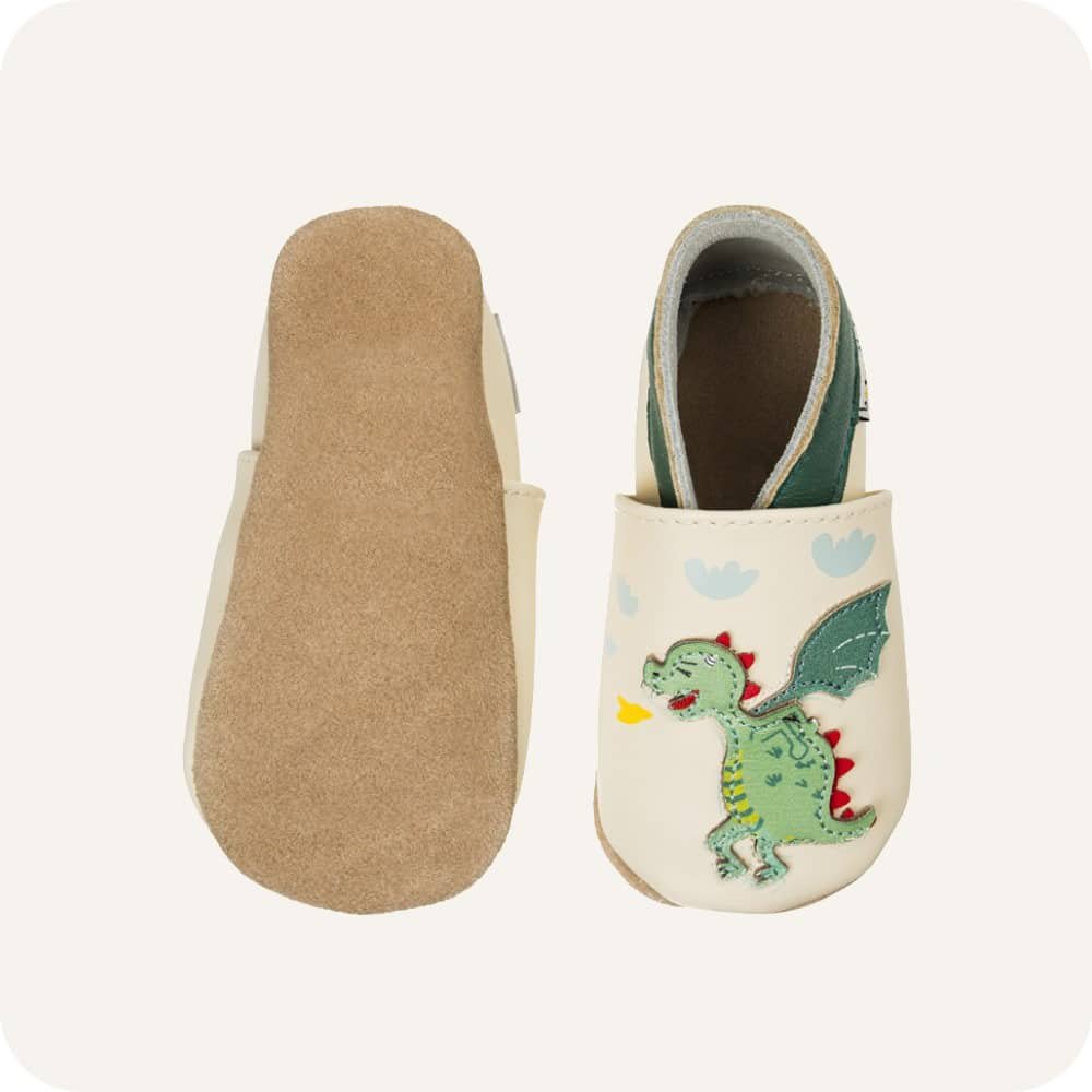 DRAGON Babyhausschuhe aus weichem Leder