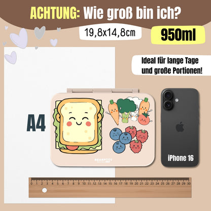 COMPACT Kinder Brotdose Bento Box - Sandwich