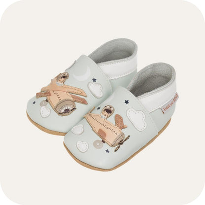 AVIATOR Babyhausschuhe aus weichem Leder