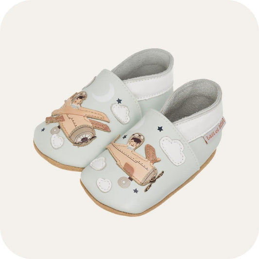 AVIATOR Babyhausschuhe aus weichem Leder