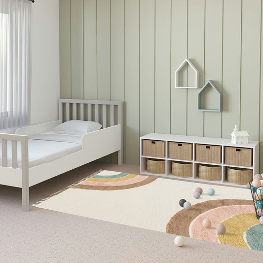 RAINBOW Kinderteppich aus Baumwolle