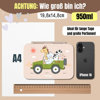 COMPACT Kinder Brotdose Bento Box - Safari