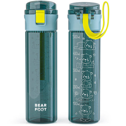 Kinder Trinkflasche 500 ml – Bär Logo Blau