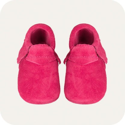 ROSE Baby-Mokassin-Hausschuhe aus Wildleder