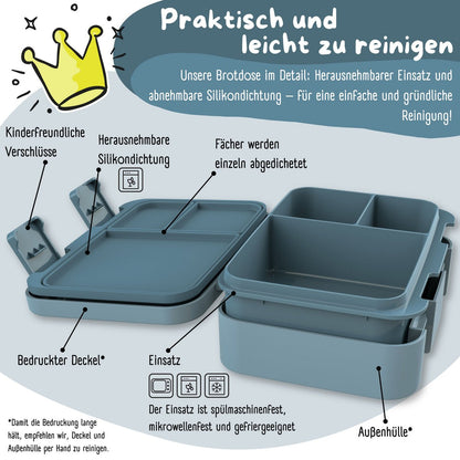 COMPACT Kinder Brotdose Bento Box - Hund & Katze